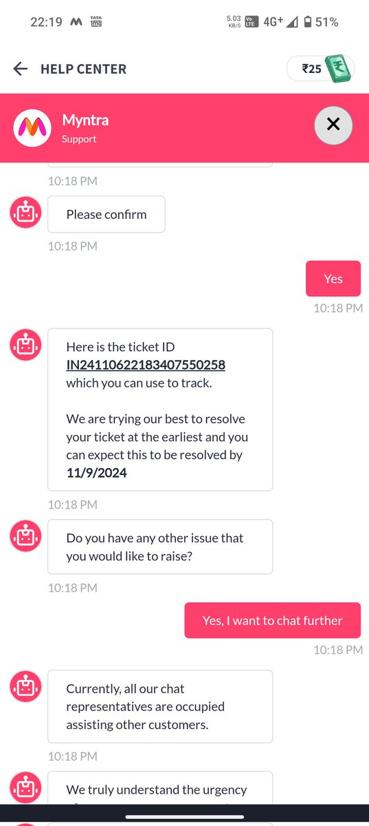Elanth45's tweet photo. I'm order the shirt for diwali.But I received the wrong product,then I make exchange. My exchange date was oct29.still I didn't received my order.I've raised more than 10complaints for the issue from Myntra help center they continuously extend my delivery date. @MyntraSupport https://t.co/I4n0xBkln7