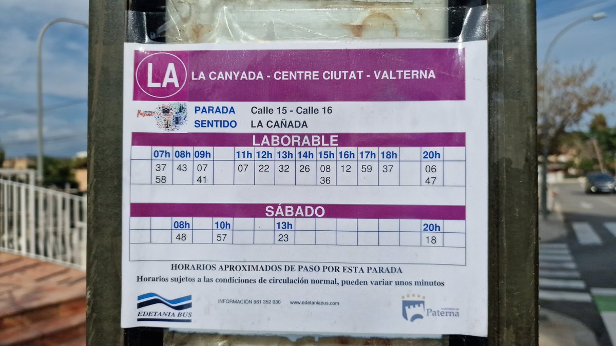 Garrulio's tweet photo. @metrovalencia @GVAMediAmbient @generalitat @carlos_mazon_ @GVAatmv @GVA112 @emtvalencia @AjuntamentVLC @vmartinezmus "Genios de la movilidad" bajo vuestra lógica los que trabajamos en la cañada los sábados salimos del pueblo caminando? https://t.co/EAWll8XXjM