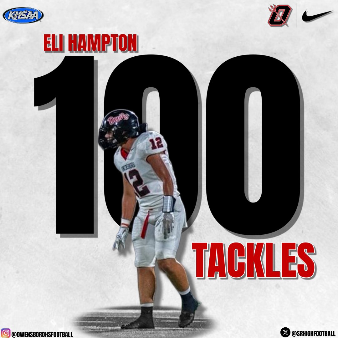 Congratulations to Eli Hampton on reaching 100+ tackles on the season! #WinTheDay