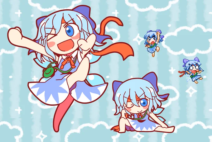 開発も佳境のヨイヤミダンサーズサイドシナリオ#1の主役、チルノちゃんの画像です 