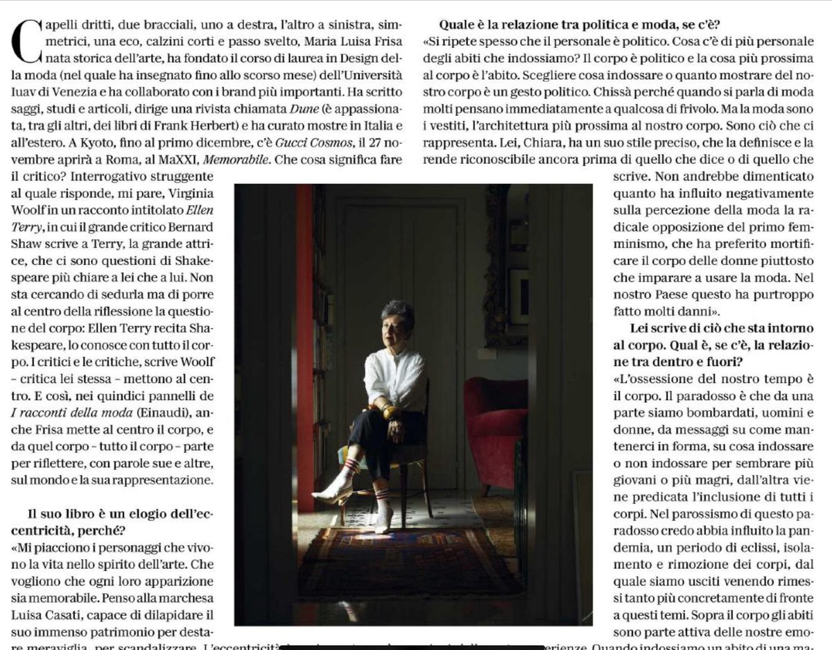 Einaudieditore's tweet photo. I RACCONTI DELLA MODA escono martedì 12 novembre. Oggi @chiara_valerio intervista la curatrice Maria Luisa Frisa su D di Repubblica. https://t.co/ncWJddoAN2