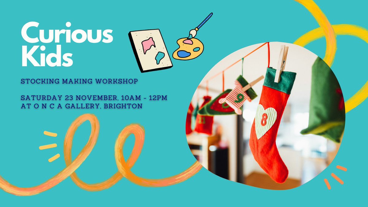 New #CuriousKids workshop! Join us for stocking making on Saturday 23 November, 10am - 12pm at ONCA Gallery. Our amazing facilitator Ishtar will guide your littles ones choosing fabric, cutting out templates &amp; hand-sewing stockings 🧦 

Book now: buff.ly/40DFviB