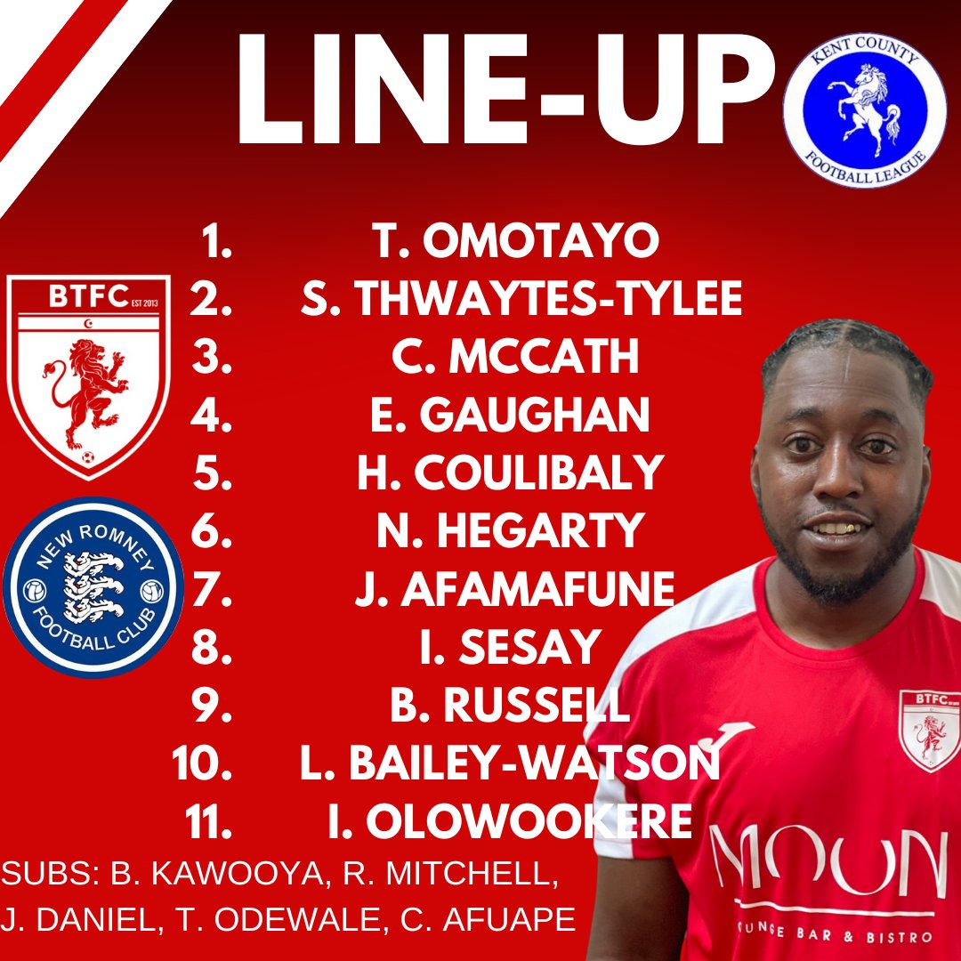 📝 Your Town XI
🧤 Tayo is in-beteeen the sticks! 
👊 Bobby Russell starts up top! 
⚽️ Kick off is just 30 minutes away!