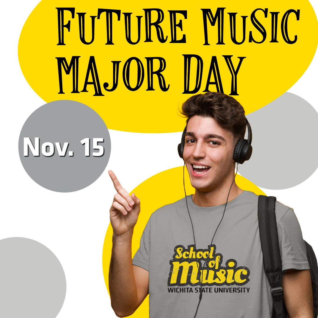 🎶 Future music majors, don’t miss out! 🎶 Future Music Major Day is ONE week away on Nov. 15 at Wichita State! Tour the campus, meet faculty, and experience life as a Shocker musician. Spots are filling fast—reserve now! ⏰ Link in bio! #MusicShocks #ShockerNation