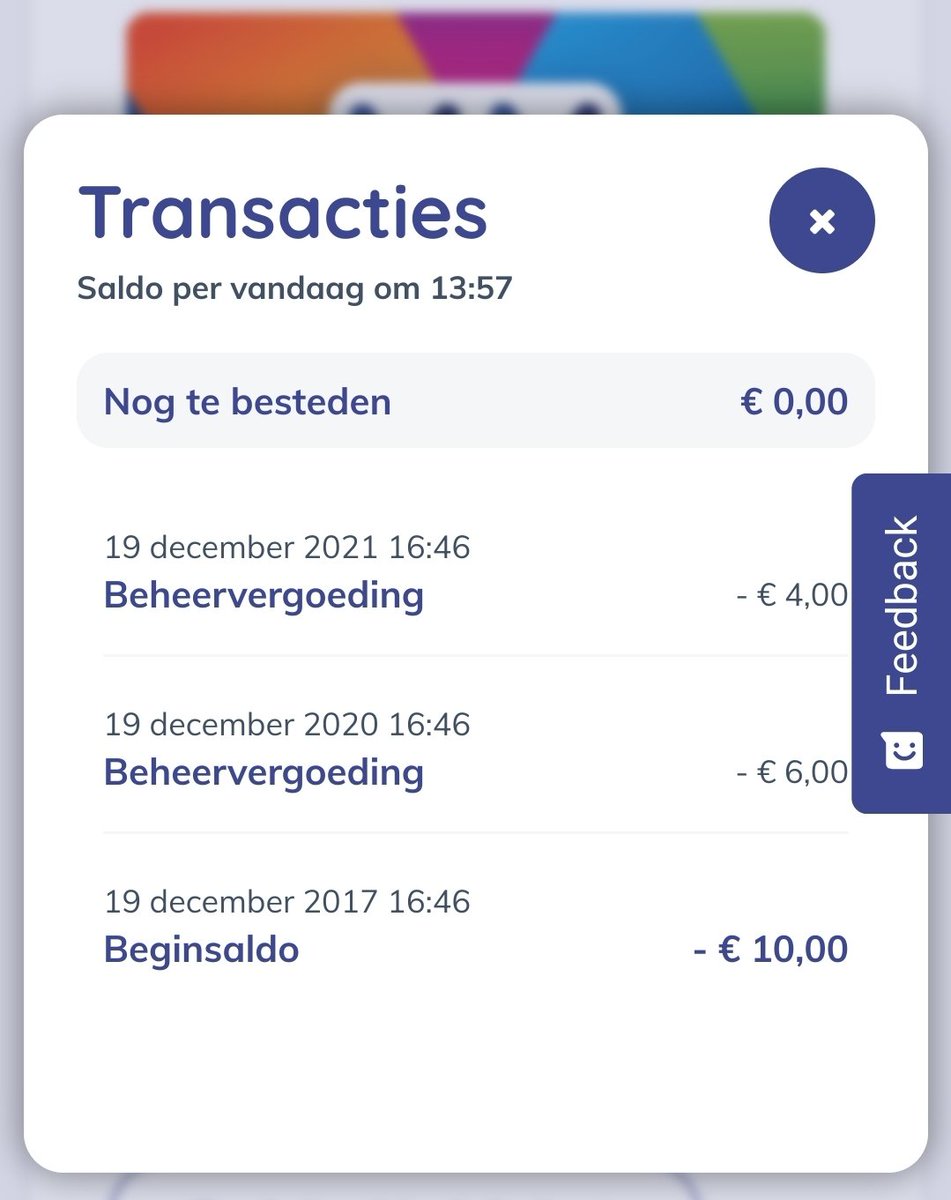 O ja, ik had ook nog zo'n VVV cadeaukaart. Even kijken hoeveel er ook alweer op staat.  Oh...