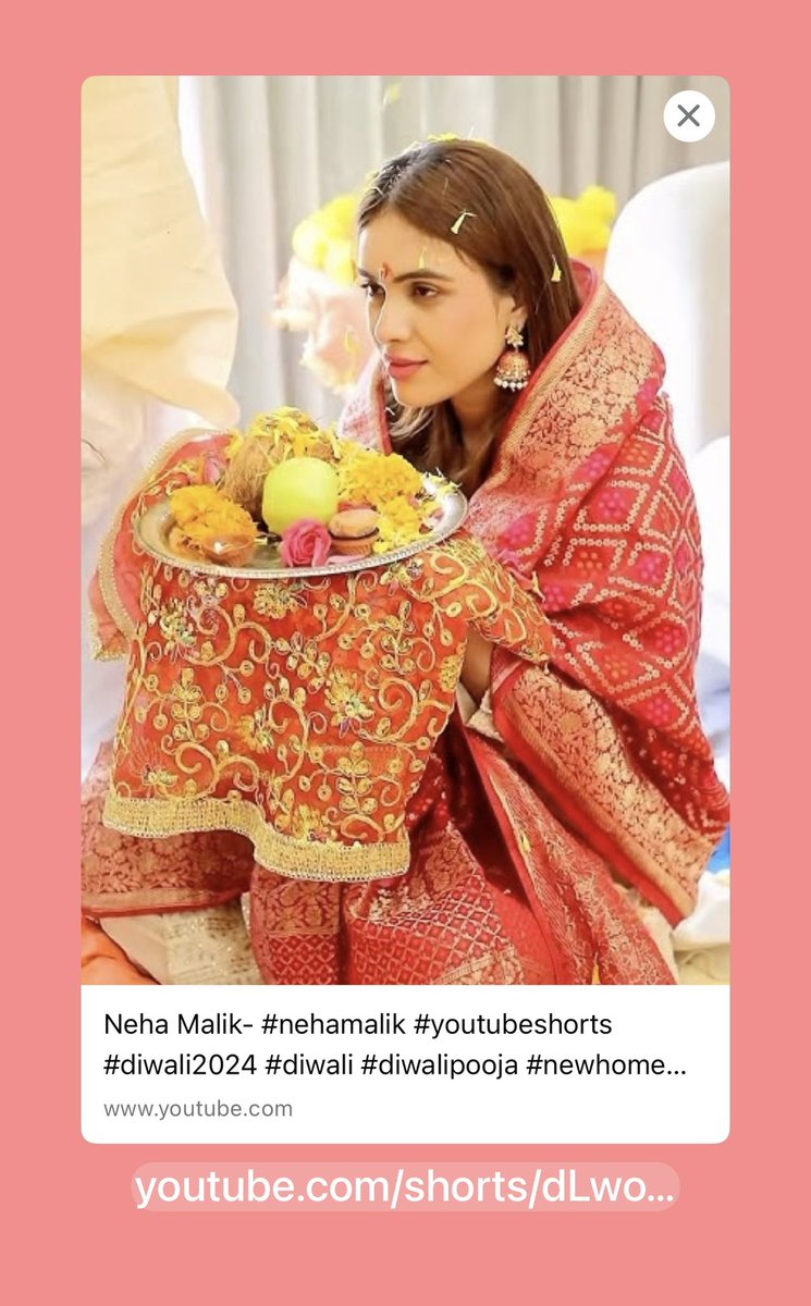 Nehhaamalik's tweet image. youtube.com/shorts/dLwoZeu…

#nehamalik #diwalipooja #diwali2024 #newhome #mumbai #thankfulgratefulblessed
