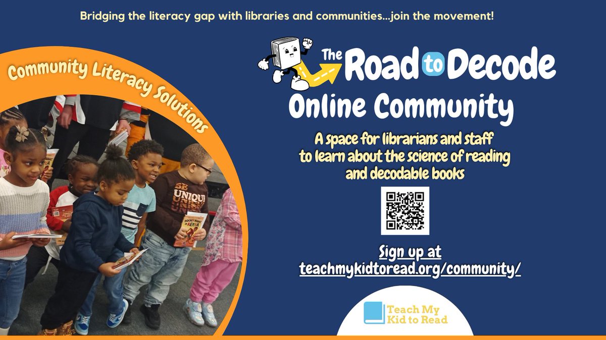 We’re thrilled to launch our new online community for librarians and staff to connect with each other to learn about the science of reading and decodable books. Share with your local library and join our movement to bridge the literacy gap with libraries &amp; communities‼️