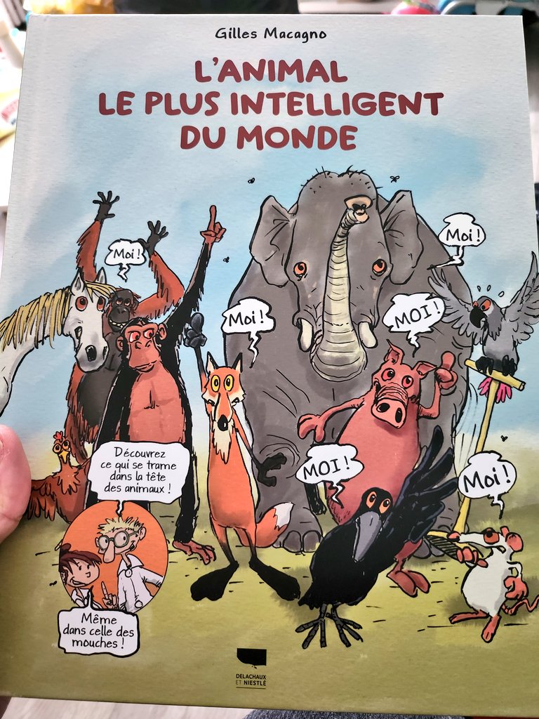 EmilienDeTours's tweet photo. Réception ce midi du titre L’animal le plus intelligent du monde de Gilles Macagno, préface du Dr Agatha Lievin-Bazin. Ce joli titre va directement sur la pile de lecture du #PrixMaya. Je suis rarement déçu par cette maison d’édition, @ed_Delachaux. https://t.co/7Xzr9iqxCW
