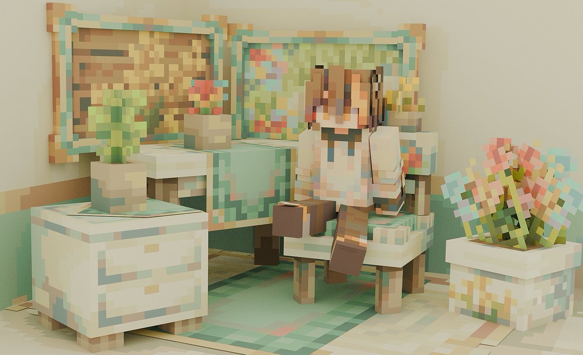 Yumaooo_'s tweet photo. #lowpoly #blockbench #pixelart #Minecraft https://t.co/K43kbjqR8q