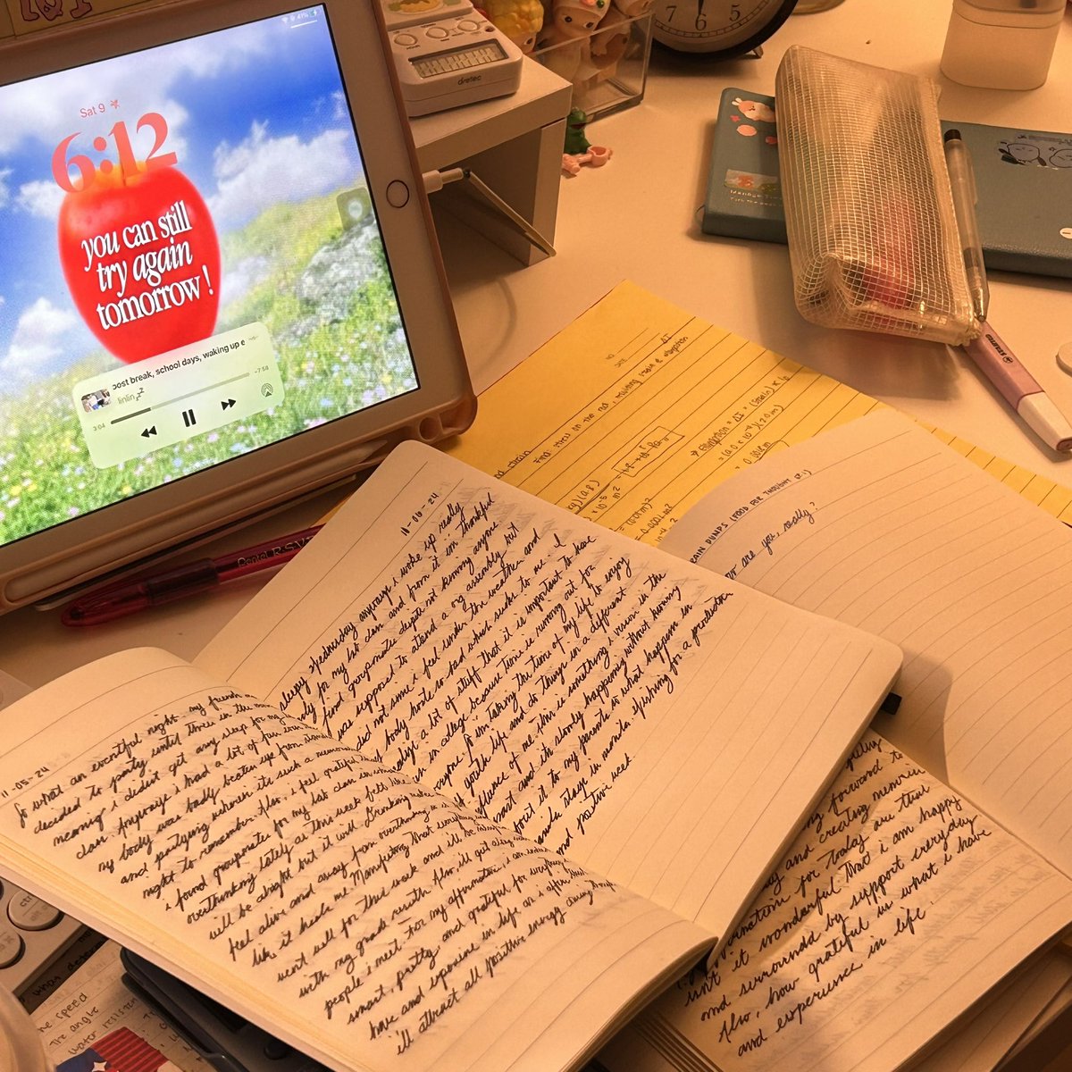 journaling &amp; studying again❤️‍🩹🍎