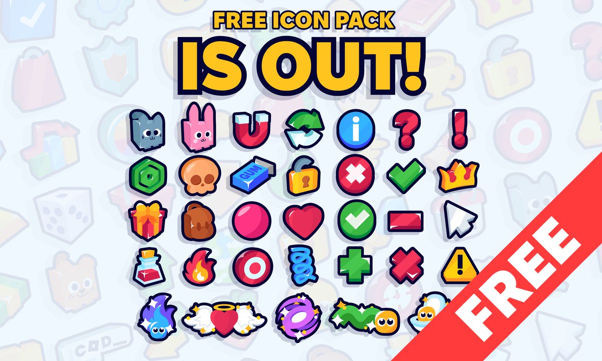 gvesster's tweet image. 💖 Free Icon Pack | VER. 1.0

IT&apos;S OUT!

🔥 NEW icon design!
✨ Added RECOLORS to icons!
🎁 Added 736 in total icons!
🖌️ .SVG Version! (for money)
🆓 FREE!

🔗Link: gvesster.itch.io/free-icon-pack

#RobloxDev | #Roblox | #RobloxArts | #RobloxGFX | #RobloxUI
