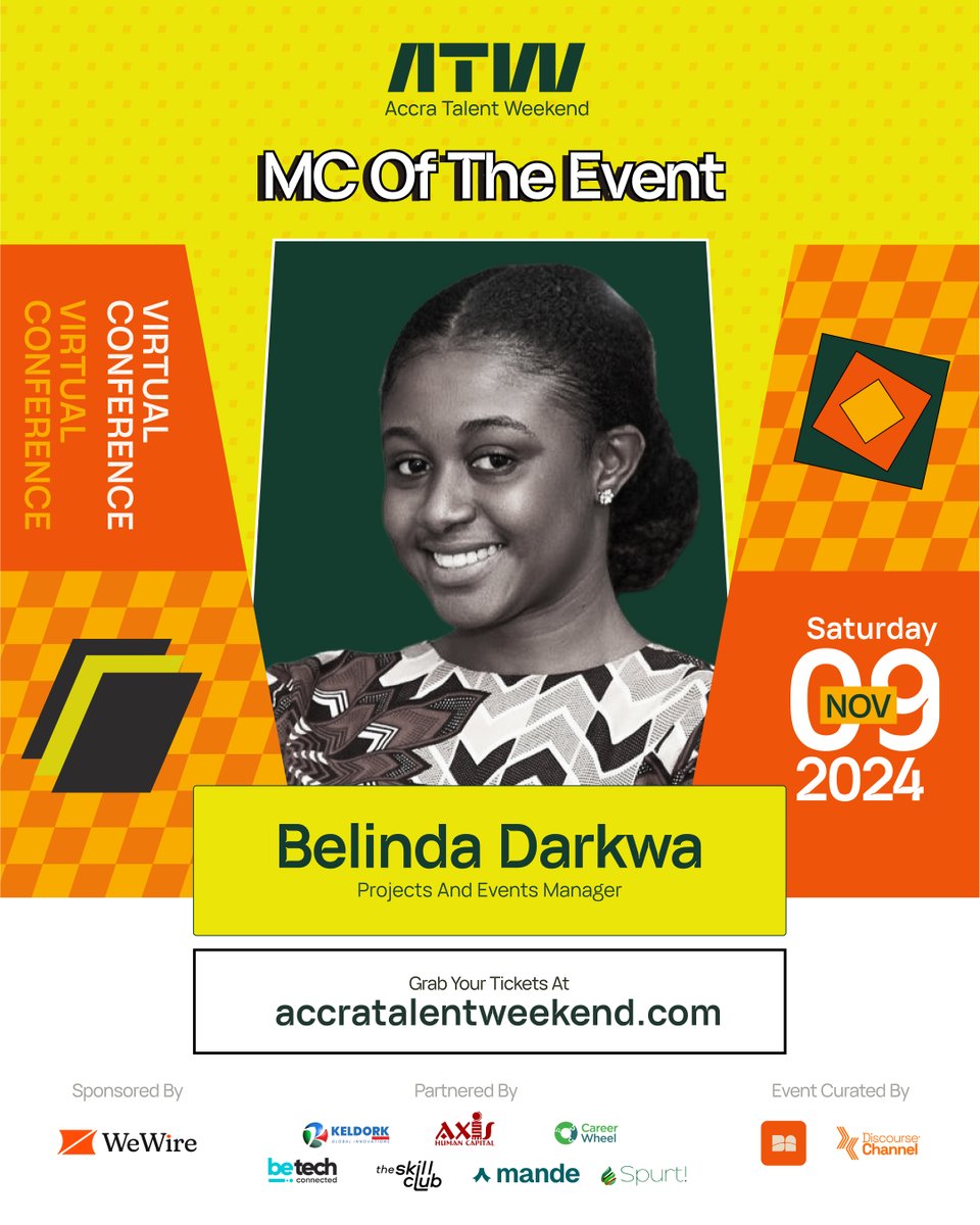 We’re thrilled to announce that Belinda, our Projects and Events Manager, will be the moderator for the Accra Talent Weekend! 

With her passion for empowering young professionals and extensive experience managing impactful events

#AccraTalentWeekend #MeetTheModerator