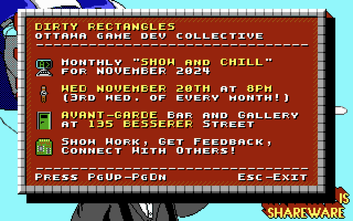 Dirty Rectangles Ottawa (@dirtyrectangles) on Twitter photo Announcing our last Show n Chill of the year..!! Games by humans, good times by humans.
///. NOV 20, 2024. ///
> be there or be square as they say...! <
-- 11/20/24 @ 8pm <a href="/AvantGardeBar/">Avant-Garde Bar</a> -- Announcing our last Show n Chill of the year..!! Games by humans, good times by humans.
///. NOV 20, 2024. ///
> be there or be square as they say...! <
-- 11/20/24 @ 8pm <a href="/AvantGardeBar/">Avant-Garde Bar</a> --