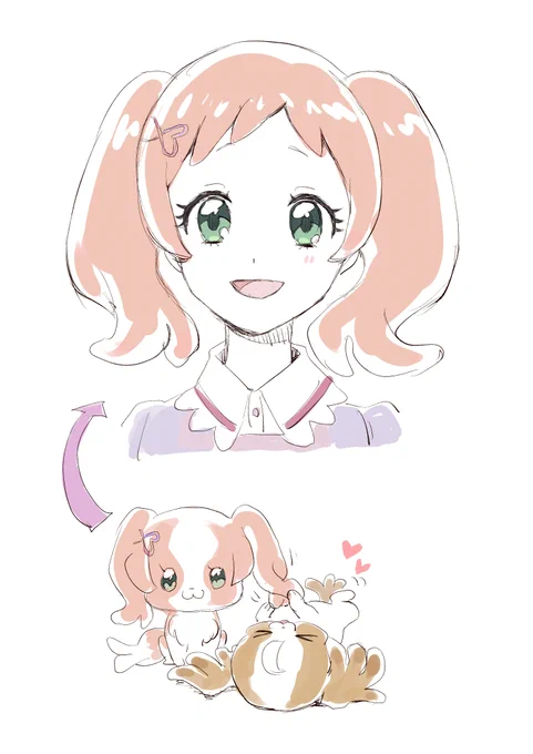 いぬはちゃんは、まるでいろはちゃんが、こういう髪型をしてるみたいでとっても可愛いので、明日は悟くんもいぬはちゃんに会えますように。  おやすみなさい 
