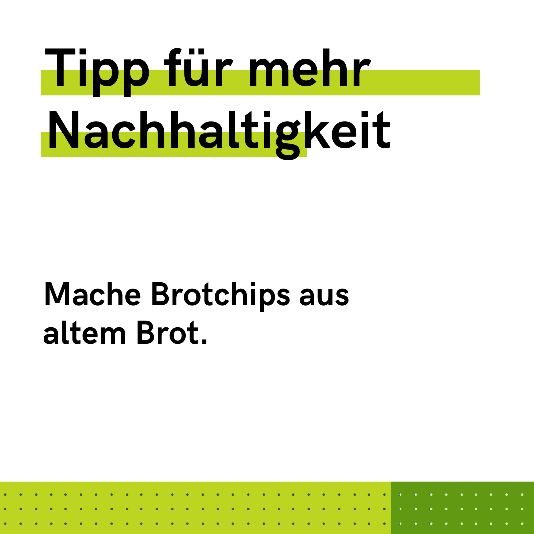 Tipps für mehr Nachhaltigkeit - Mache Brotchips aus altem Brot

In meinem Blogartikel findest du ein Rezept:
greenberries.de/brotchips-selb…

#brot #brotchips #chips #diy #rezept #doityourself #wiederverwenden #selbstversorger #nachhaltigkeit #nachhaltig #tipps #nachhaltigwerden