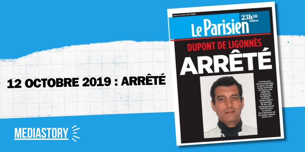 🔴 Alerte Info !

Ce vendredi 11 octobre 2019, l’arrestation de Xavier Dupont de Ligonnès en Écosse est annoncée par Le Parisien 

Cependant, des doutes émergent rapidement autour de cette information...

🎧Revivez cet événement dans notre dernier épisode 
smartlink.ausha.co/mediastory/med…