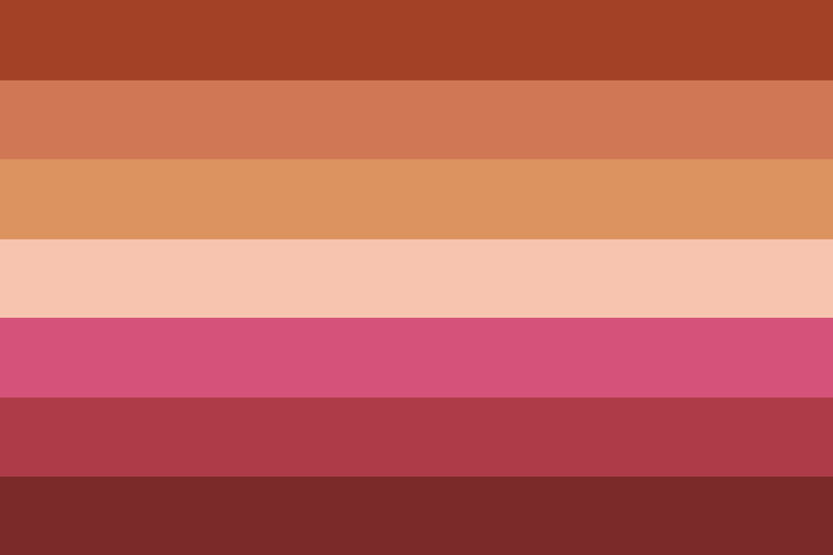 waysbian's tweet photo. lesbian flag colorpicked from this caitvi image https://t.co/SWNu4egyJM