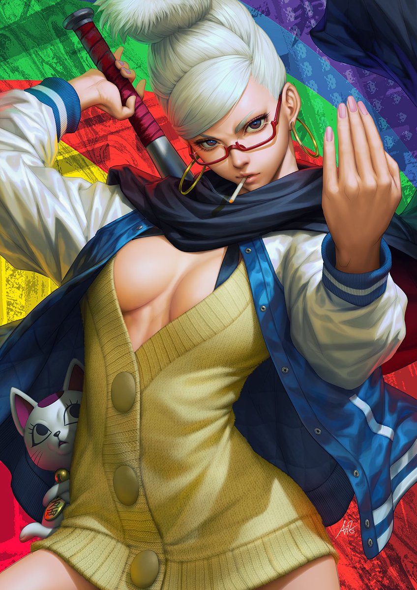 Artgerm's tweet photo. Managed to squeeze some time to finish this as my wife and kids are away for a short trip. It’s been a while since my last digital fanart. Really missed it. #seikoayase #dandadan #ダンダダン https://t.co/8RWx0guCl0