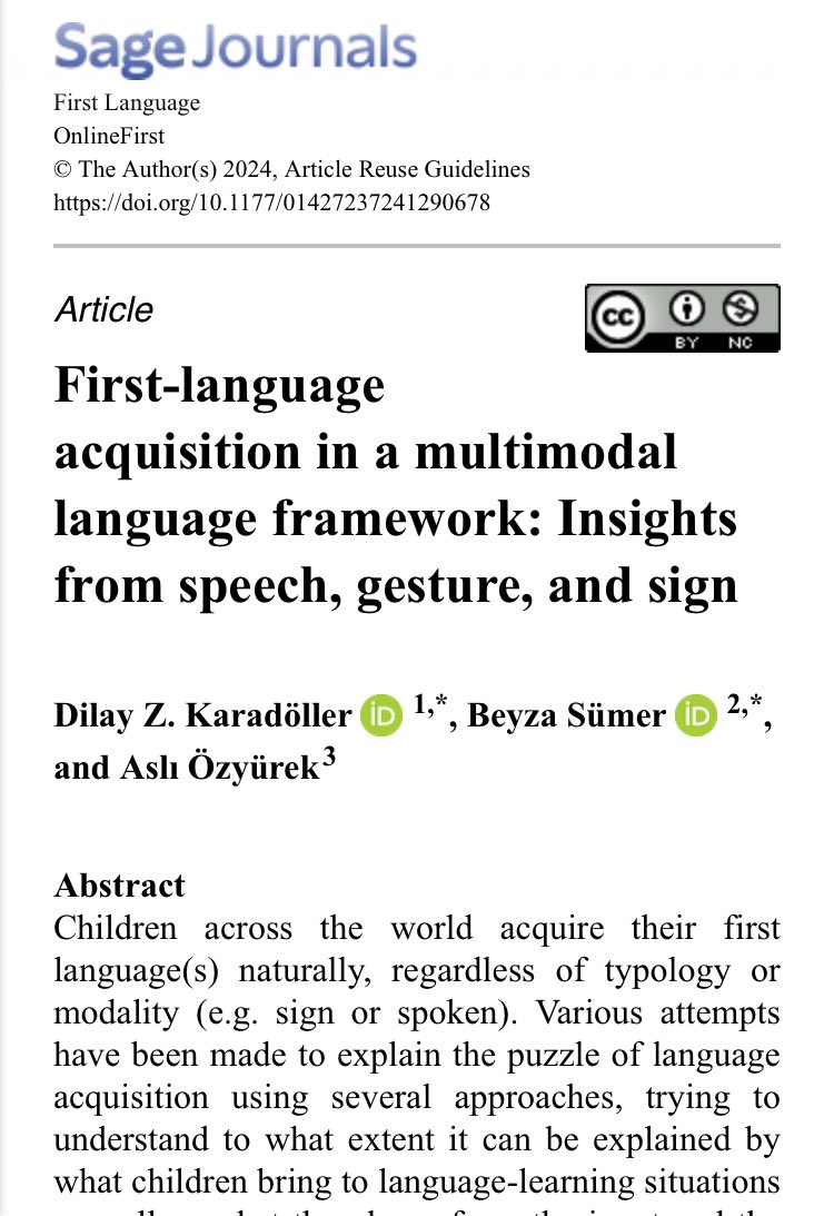 Multimodallang Dept @MPİ_NL (@multimodallang) on Twitter photo Happy to share an online first appearance of our opinion paper on a Multimodal language framework approach to first language acquisition with @bkdalli and <a href="/DilayKaradoller/">Dilay Z Karadöller</a> journals.sagepub.com/doi/epub/10.11… Happy to share an online first appearance of our opinion paper on a Multimodal language framework approach to first language acquisition with @bkdalli and <a href="/DilayKaradoller/">Dilay Z Karadöller</a> journals.sagepub.com/doi/epub/10.11…