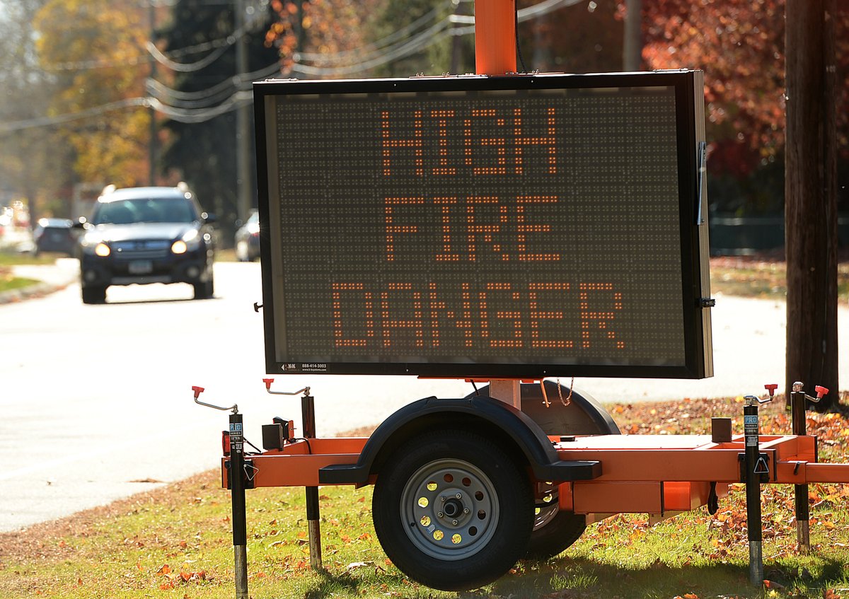 Strict bans on outside fires as brush fires sweep the state. Go to theday.com/local-news/202… for the story. <a href="/thedayct/">The Day</a>