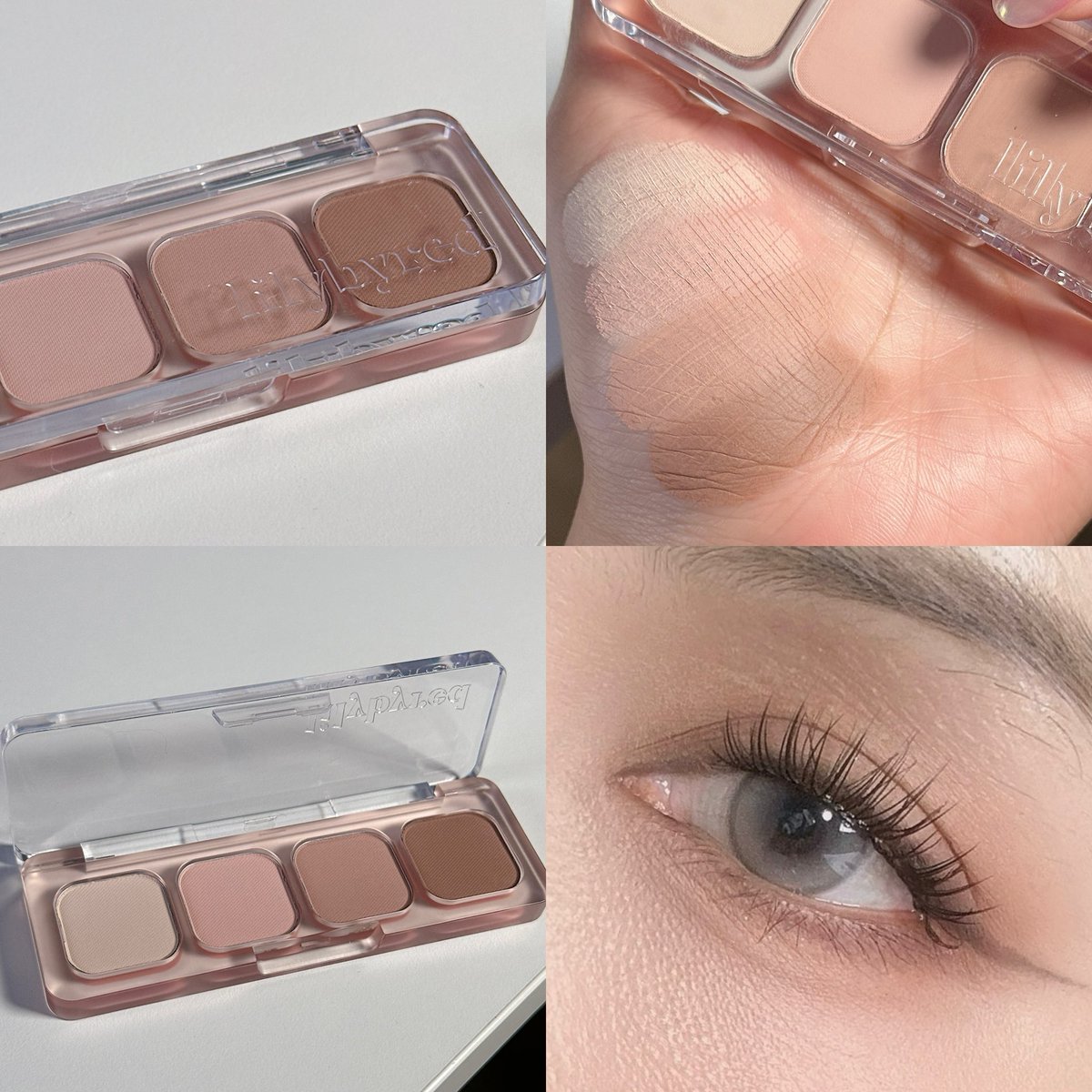 LILYBYRED MOOD IT PALETTE  4 สี ใช้ง่ายอ่ะ โทน natural นู้ดน้ำตาลนัวร์ๆ เนื้อดีสีชัด ติดทนนนน  ถ้าหลายสีกลัวใช้ไม่ครบพาเลตนี้แหละตอบโจทย์✨👄🤎