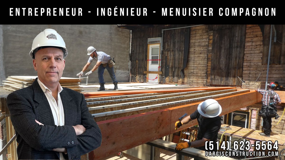 danieldargis's tweet photo. Entrepreneur RBQ APCHQ - Ingénieur - Menuisier compagnon CCQ. Services: Direction et gestion de projets, accompagnement pour entrepreneurs et autoconstructeurs, conseils, plans, montage de charpente. Montréal et environs, régions éloignées.
Bureau de Daniel Dargis: (514) 623-5564 https://t.co/dprGXnva4r