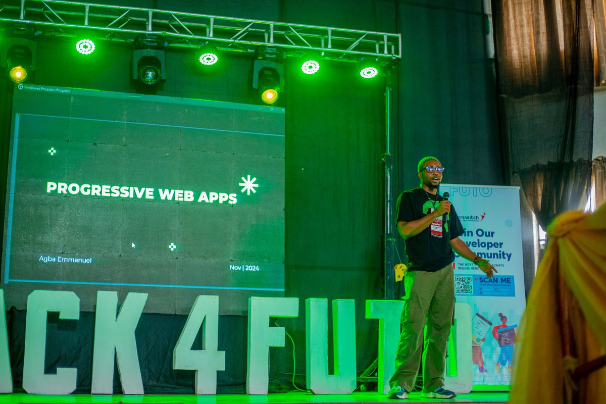 A speech on Progressive Web Apps by Emmanuel Agba.