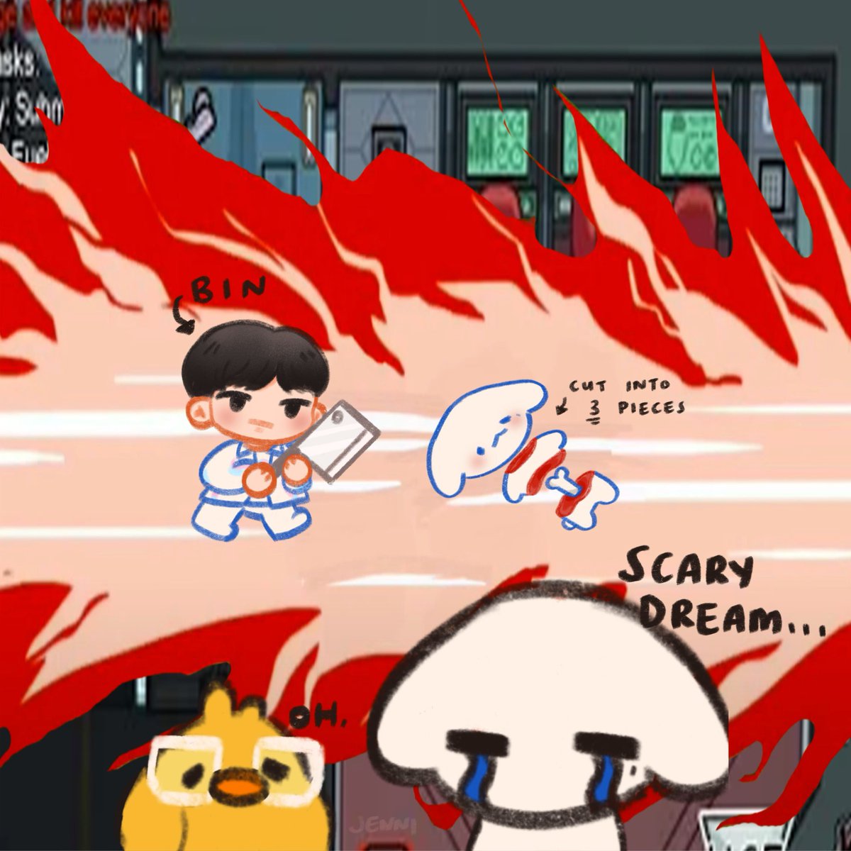 QTWOOJlNNY's tweet photo. Keria barely slept because he had a scary dream that involved BLG Bin 😅 

#Keria #케리아 #Zeus #제우스 #ZOFGK_Fighting #T1WIN #T1 #Worlds2024    #T1FIGHTING @T1Keria https://t.co/AHAnp1Kzn8