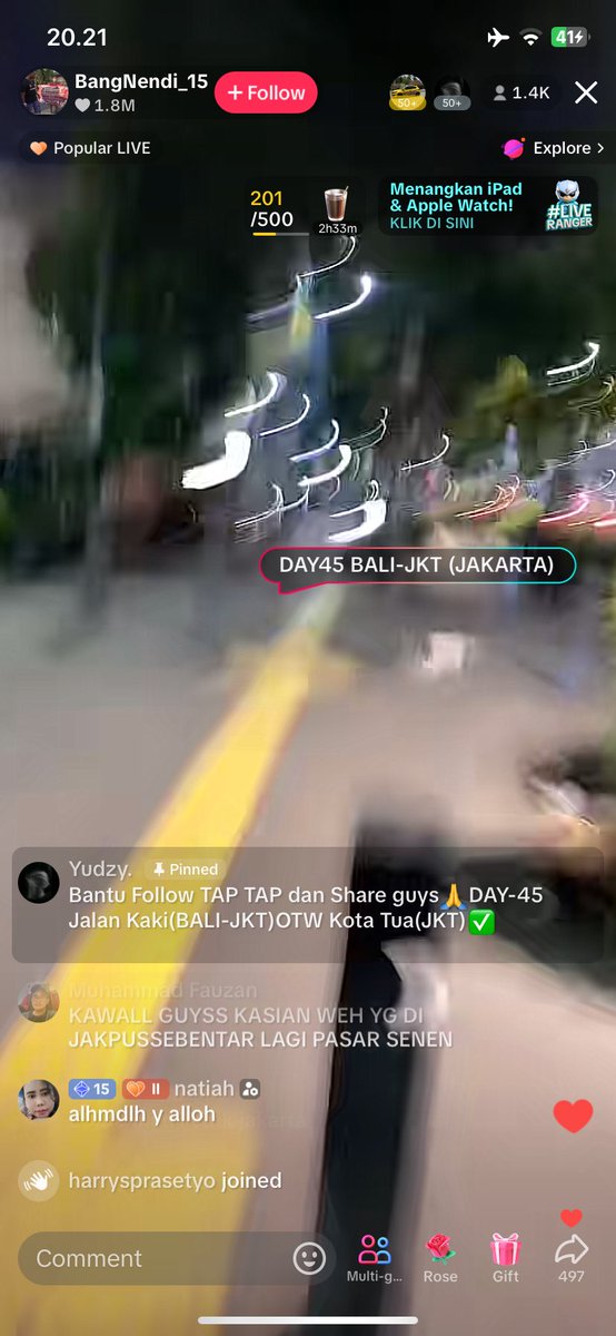 sc0_0py's tweet photo. yaudah yak krn salah semua lgsg gw jwb aja gw lg nonton live yg kalah lari sm ishowspeed jalan dari bali - jkt coo gw baru nonton dah sampe jkt aje https://t.co/7Do6Pscfnn