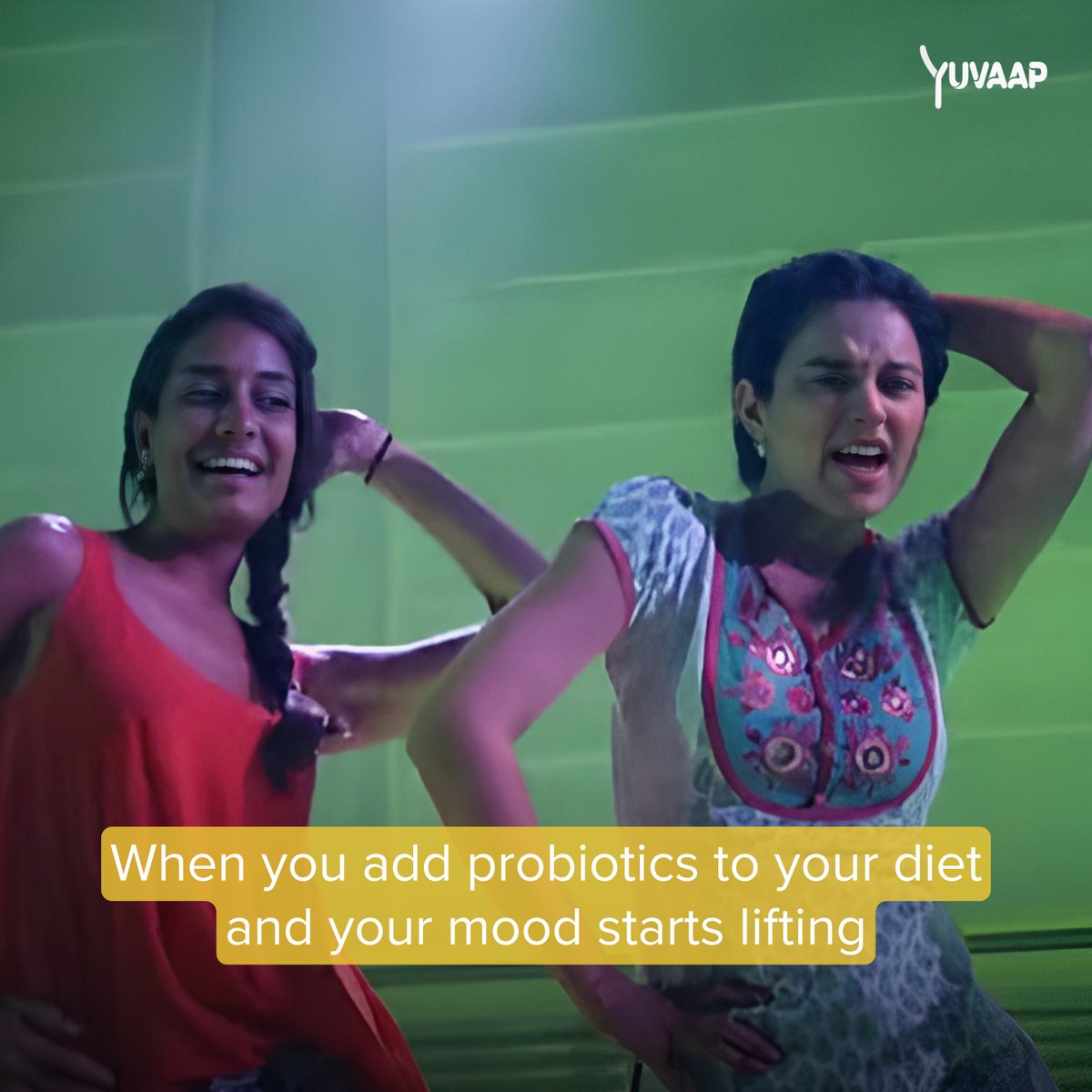 YuvaapOfficial's tweet photo. Your mood after adding probiotics to your diet: Dance like Rani in Amsterdam. Boost your gut health, and serotonin will follow. Gut happiness = life happiness! 💃

#Probiotics #GutHealing #SerotoninBoost #YuvaapWellness #Yuvaap #FindYourY https://t.co/tUC7BAYvR3