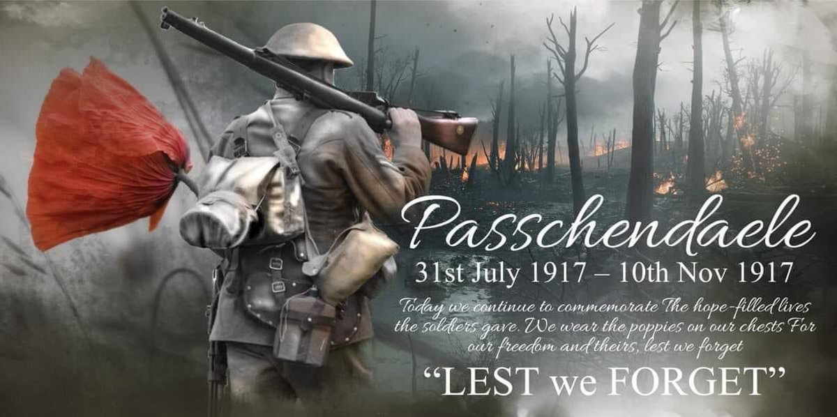 CraigSearle1's tweet image. Nov 1917 , Canadian troops made a final push and captured Passchendaele.  British forces had suffered 275,000 casualties including 38,000 Australians, 15,600 Canadians and 5,300 New Zealanders.  After 3months of fighting, the Allies had advanced just 8km/5 miles.
#Passchendaele
