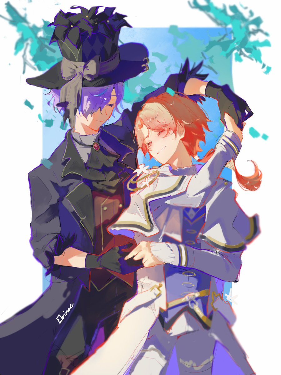 for my kuroshiro fans and my bday art too 💜💛 
 #prsk_FA #類司