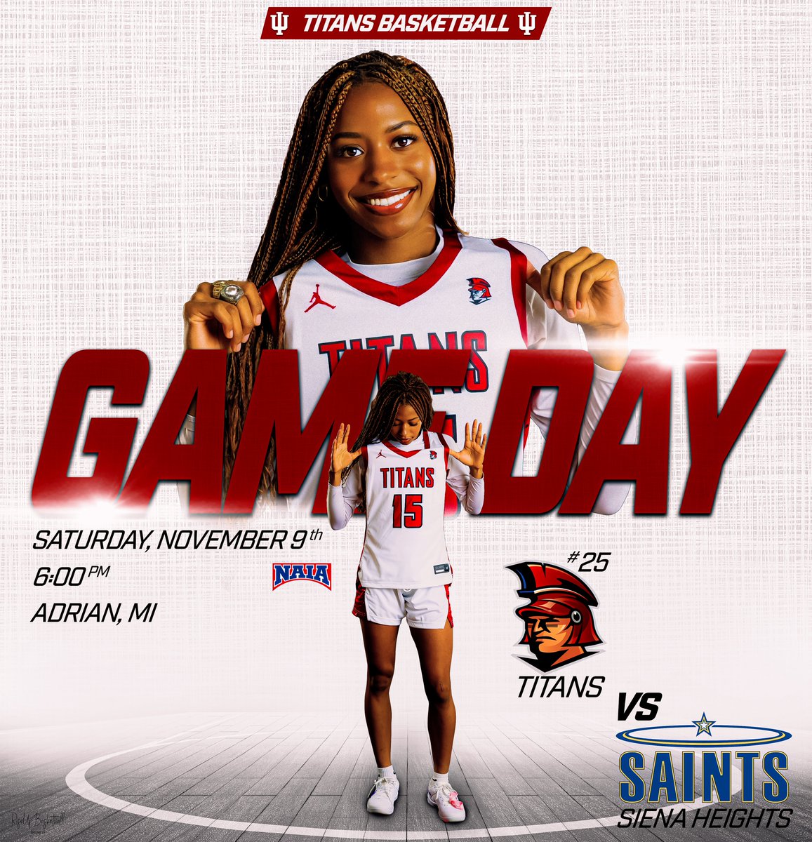 🎙️ Hey Titans Fans! It’s Game Day! 🏀

🌟 Tonight, your IUSB Titans are gearing up to take on the Siena Heights Saints! And folks, it’s going to be a showdown you won’t want to miss.

📅 Saturday, November 9th 
🕕 Tip-off at 6:00 PM 
📍 Live from Adrian, MI

📣 Bring the noise!