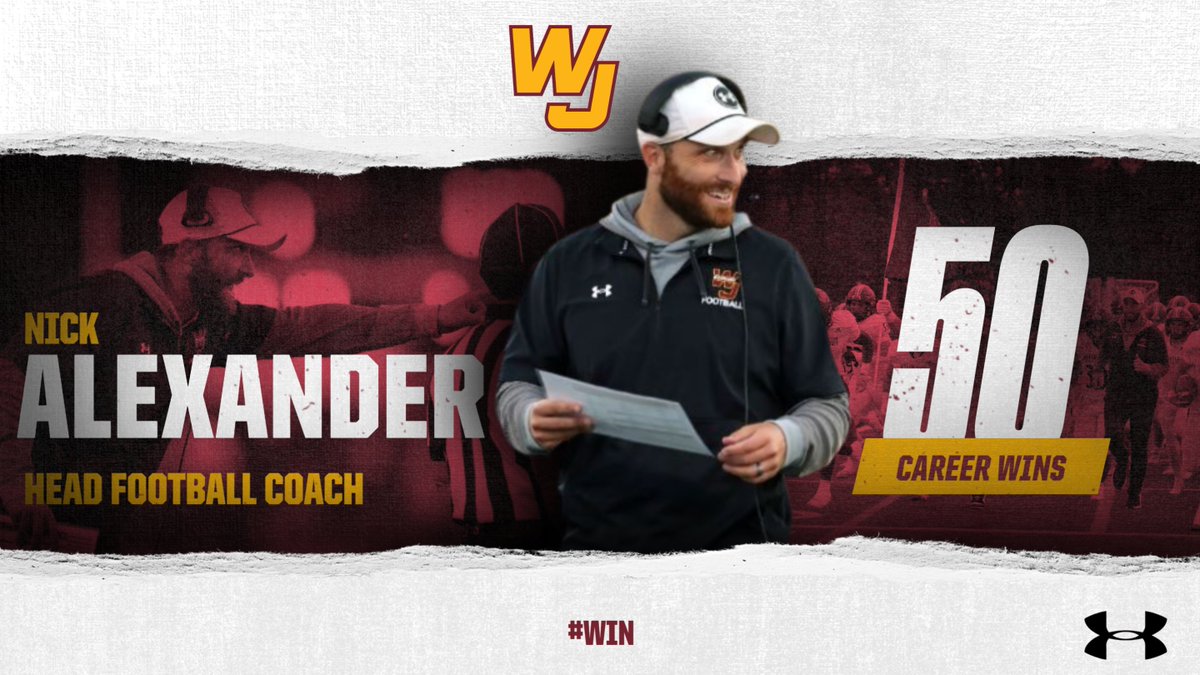 Congrats to Coach Alexander on earning his 50th career victory as Head Coach at WJ! #WIN
