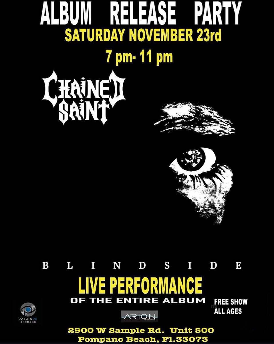 🚨POMPANO BEACH, FLORIDA🚨

We’re less than 3 weeks away from our Album Release Party!

We will be playing our debut album in its entirety.