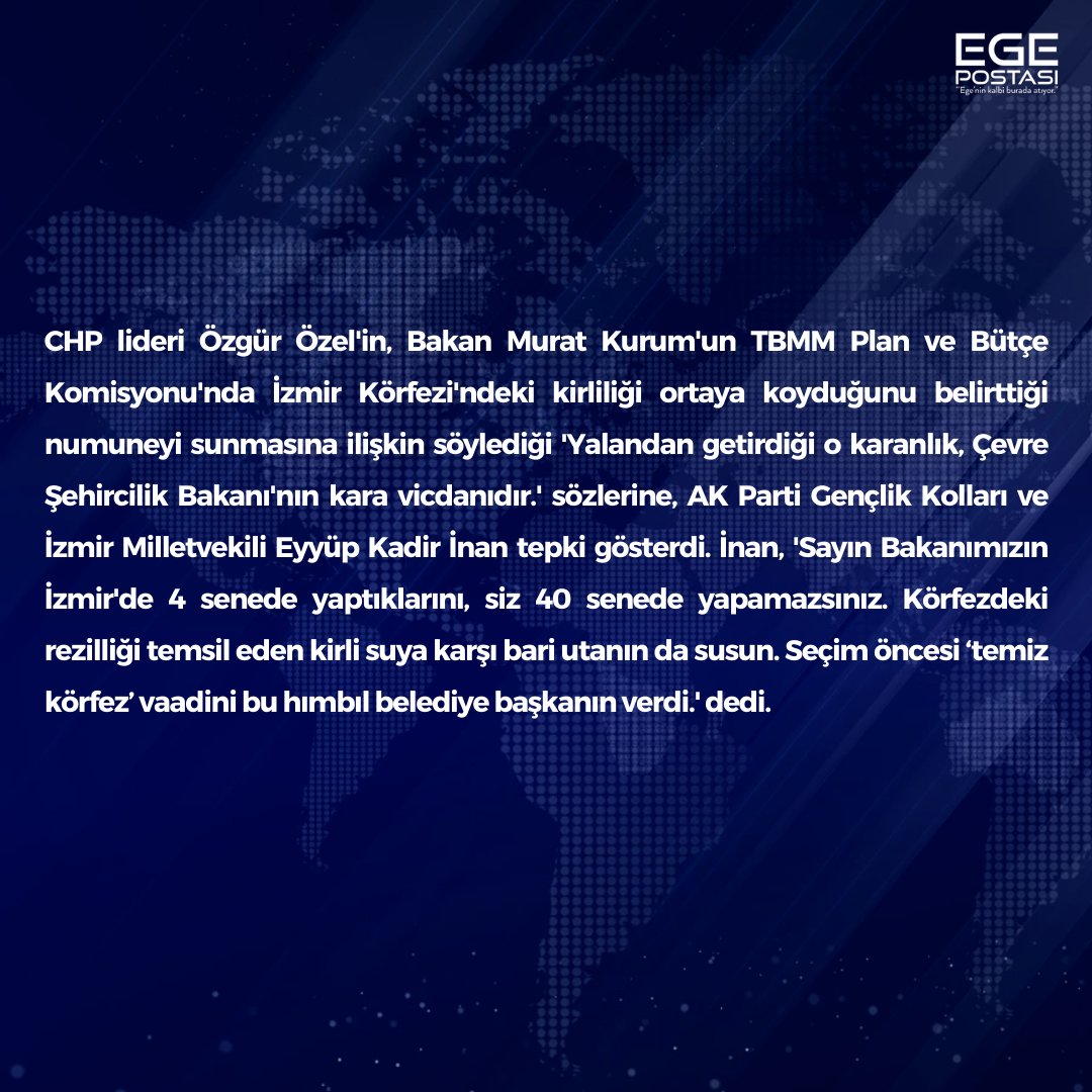 tr35comtr's tweet photo. Ak Partili İnan'dan Özel'e 'Murat Kurum' tepkisi: '4 senede yaptıklarını, 40 senede yapamazsınız'

#akparti #izmir #muratkurum #özgürözel #eyyüpkadiri̇nan https://t.co/CQ106LMB4X