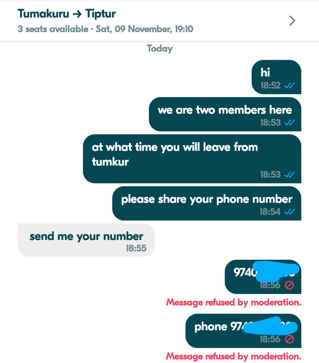 puneethn038's tweet photo. @BlaBlaCar unable to share phone number to driver........! https://t.co/obrGzcbbuE