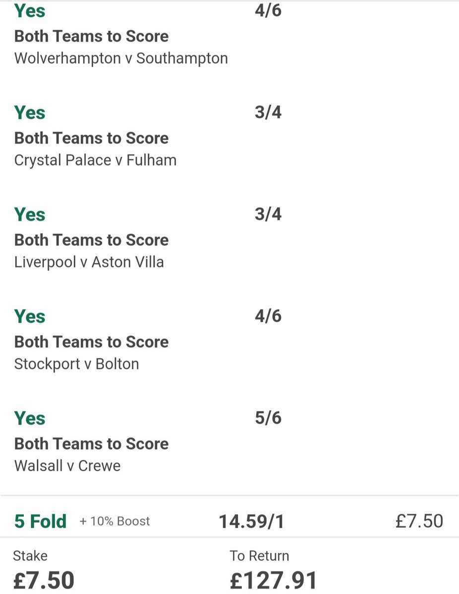 Degenerate_Pod's tweet photo. Today's bets

Odds 16/1 &amp; 18/1

Stake 1.5 points each total 3 points https://t.co/99n7iBuCLM