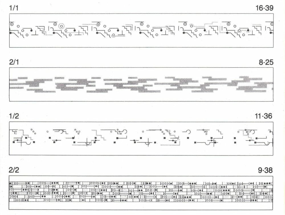 BillPourquoimec's tweet image. Brian Eno’s graphic notations from Music For Airports