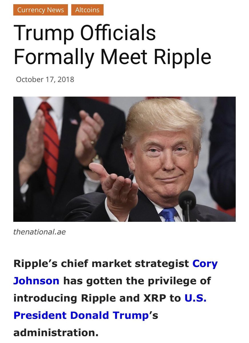 ChadSteingraber's tweet photo. —YEAR 2 DAY 113—

Trump in the first term was holding meetings with Ripple, was introduced to XRP and the then RippleNet system.  It happens in the second term.

Welcome to the final act. 🎬🎦 https://t.co/eLhiUe6f3D