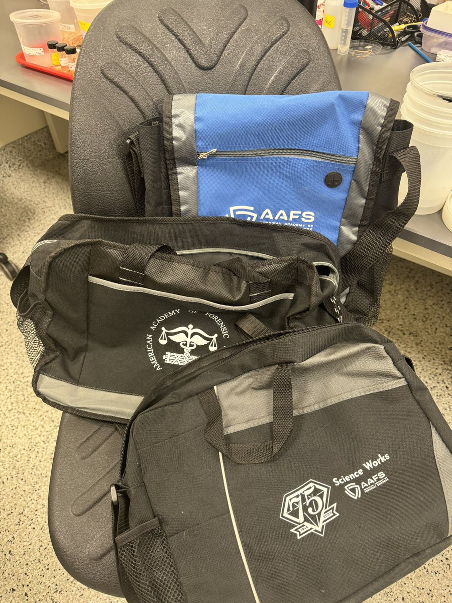 Lauren Weidner, Ph.D., D-ABFE (@drlaurenweidner) on Twitter photo Doing a #forensicentomology training this weekend and the <a href="/The_AAFS/">American Academy of Forensic Sciences</a> bags are the PERFECT field bag. Good thing I collect them😅 Doing a #forensicentomology training this weekend and the <a href="/The_AAFS/">American Academy of Forensic Sciences</a> bags are the PERFECT field bag. Good thing I collect them😅