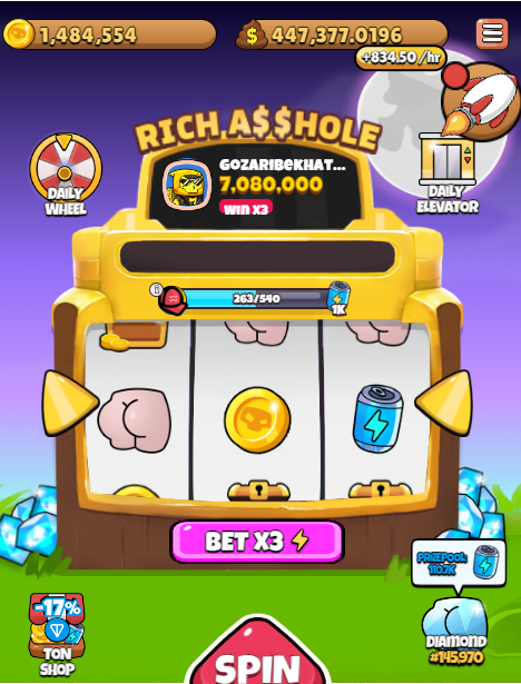 rtbart007's tweet photo. Did you Play Boinkers 💎💎

 Join https://t.co/PlGeQzo9GU

✅Spin and Earn Coin
✅Click on Build &amp; Upgrade Level   
✅Daily Wheel &amp; elevator spin  
   
Boinkers will cook in silent  🔥🔥

#boinkers #airdropreward #Airdrop https://t.co/waBvCK9Dyx