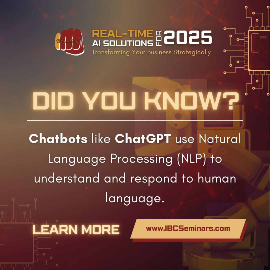 🧠💡 Learn more with the upcoming 𝗧𝗵𝗲 𝗥𝗲𝗮𝗹-𝗧𝗶𝗺𝗲 𝗔𝗜 𝗦𝗼𝗹𝘂𝘁𝗶𝗼𝗻𝘀 𝗳𝗼𝗿 𝟮𝟬𝟮𝟱 𝗼𝗻 𝗡𝗼𝘃𝗲𝗺𝗯𝗲𝗿 𝟮𝟬, 𝟮𝟬𝟮𝟰! REGISTER NOW! ➡️ IBCSeminars.com 

#AI #NLP #Chatbots #Business #VirtualSeminar #RealTimeAISolutions #2024 #November #IBCWorks