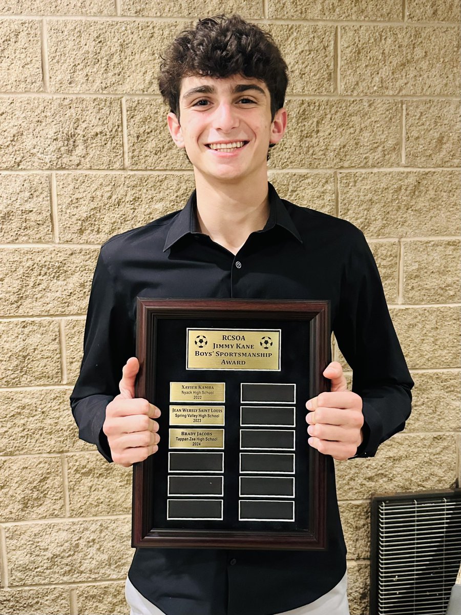 Thank you to the Rockland County Soccer Officials Association for being honored with the Jimmy Kane Sportsmanship Award at your end of season dinner last night. <a href="/TappanZeeSoccer/">Tappan Zee Soccer</a> <a href="/TZeeAthletics/">DutchmenAthletics</a>