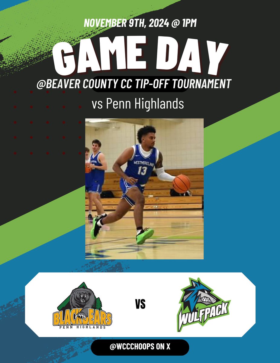 GAMEDAY! Wolfpack take on Penn Highlands today at @ 1 at Beaver County CC! Let’s go Wolfpack! <a href="/WCCCAthletics/">Wolfpack Athletics</a>