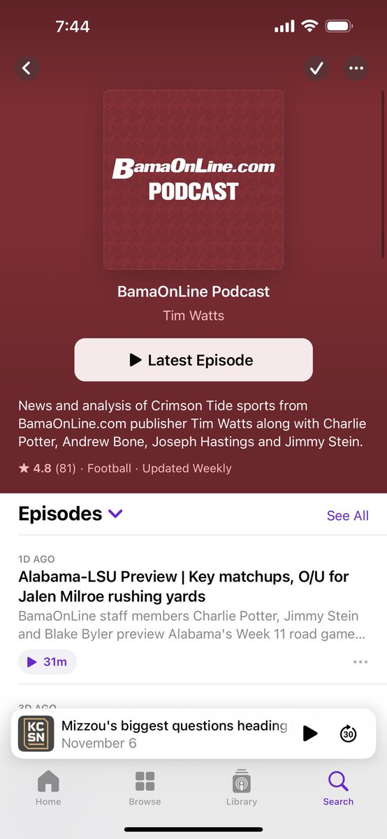 TheHypeManHarry's tweet photo. If your like me and you like to listen to opposing teams thoughts like me hereโs my top #BamaPods
@CodyGoodwin @Bama_247 @BamaFootballPod @TimWatts_BOL @ThisBenFlanagan @ByCasagrande #EliGold plenty of pods Oklahoma has 2 weeks
#BeatMizzou #BoomerSooner #BeatLSU #RollRide https://t.co/b7bp37cNUn