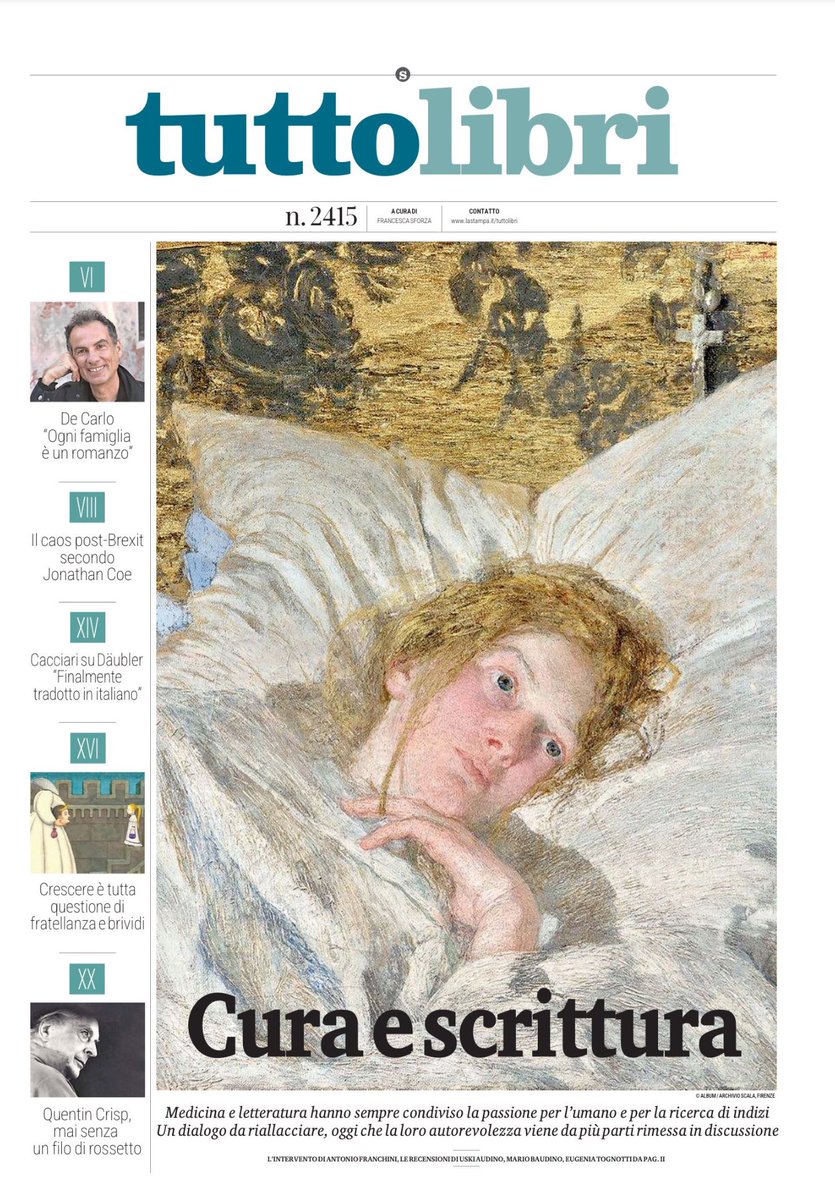 sforzalast's tweet photo. I medici, gli scrittori, e quella comune confidenza con la morte: su @TuttoLibri @LaStampa la riflessione di Antonio #Franchini, le recensioni di @BaudinoMario @uskiaudino @EugeniaTognotti https://t.co/W5h6zonOCl