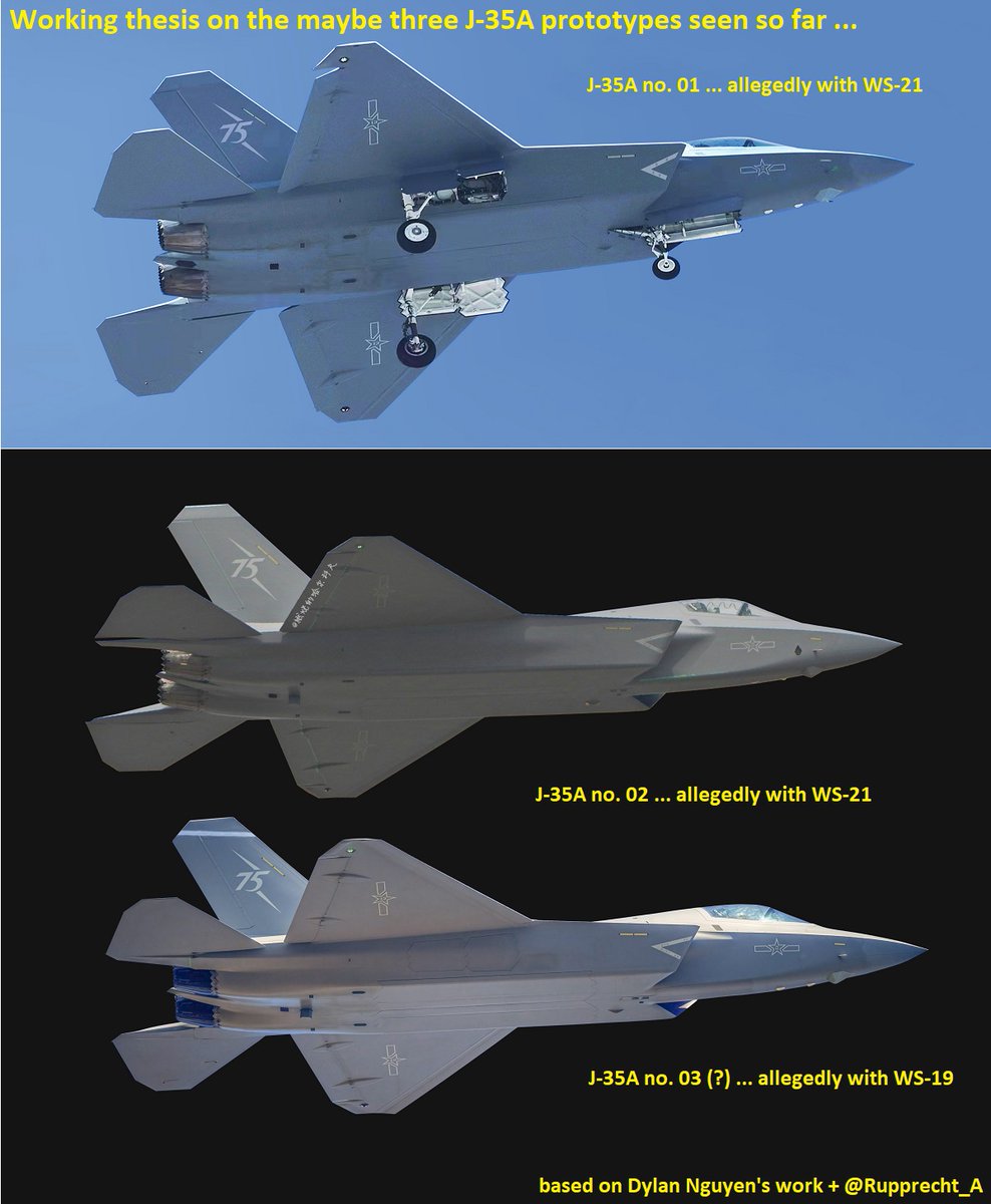 @Rupprecht_A (@rupprechtdeino) on Twitter photo What do you think about this? 🤔
Based on <a href="/DylanA_Nguyen/">Dylan Nguyen</a>'s work and the differences observed between the possibly/obviously now 3 J-35A prototypes, as well as a theory/information from a friend who wishes to remain anonymous.
I have provisionally numbered them as no. 01 - 03! What do you think about this? 🤔
Based on <a href="/DylanA_Nguyen/">Dylan Nguyen</a>'s work and the differences observed between the possibly/obviously now 3 J-35A prototypes, as well as a theory/information from a friend who wishes to remain anonymous.
I have provisionally numbered them as no. 01 - 03!