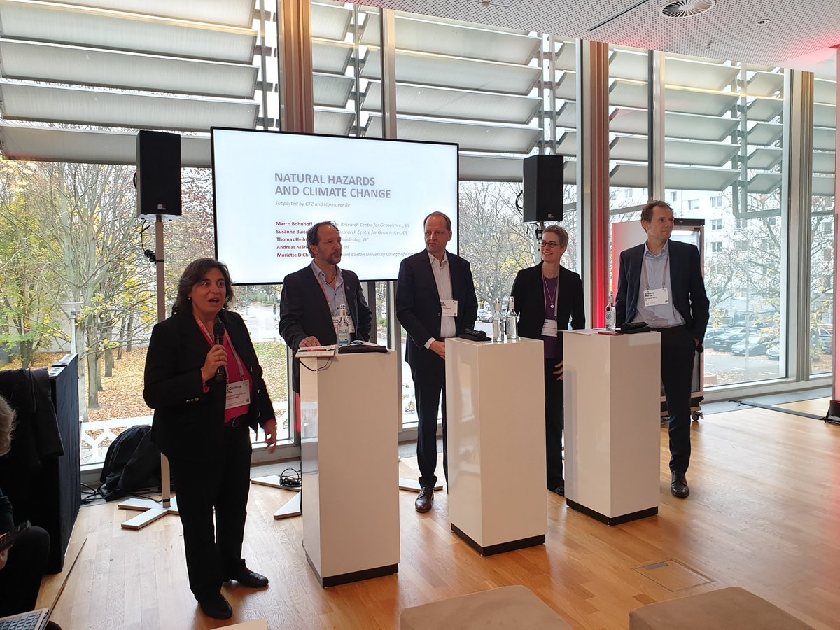 Just had an inspiring debate on “Natural Hazards &amp; Climate Change” at the #FallingWalls #ScienceSummit24 in Berlin! With our Scientific Director Susanne Buiter, GFZ earthquake expert Marco Bohnhoff, Andreas Märkert (Hannover Re/Insurance) &amp; MdB Thomas Heilmann (CDU, KlimaUnion).