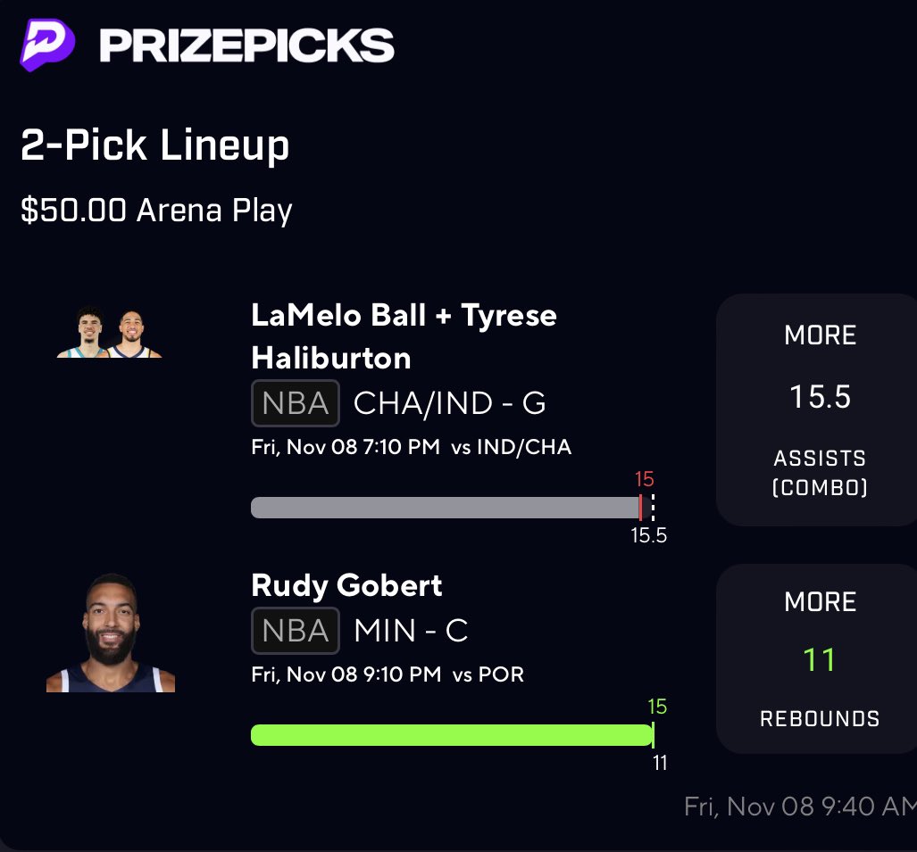 BreadmakerBets's tweet image. Didnt get the volume of potential assists we were hoping for, Lamelo shot the ball 29 times

Day 1 back today